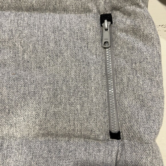 Gap Puffer Jacket Women Large Gray Long Sleeve Full Zip Down Winter Wool Cotton - Picture 14 of 16
